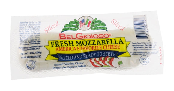 BELGIOIOSO: Pre-Sliced Mozzarella Cheese Log, 8 oz