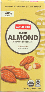 ALTER ECO: Organic Chocolate Dark Almond, 2.82 oz