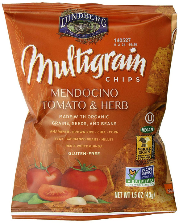 LUNDBERG: Tomato & Herb Multigrain Chip, 1.5 oz