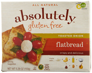 ABSOLUTELY GLUTEN FREE: Toasted Onion Flatbread, 5.29 oz