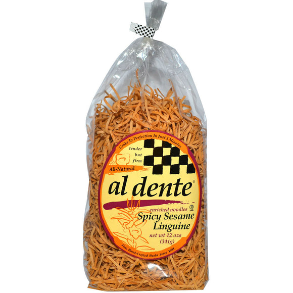 AL DENTE: Spicy Sesame Linguine Noodles, 12 oz