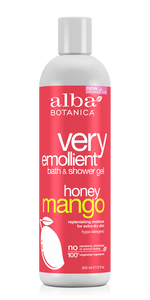 ALBA BOTANICA: Natural Very Emollient Bath & Shower Gel Honey Mango, 12 oz
