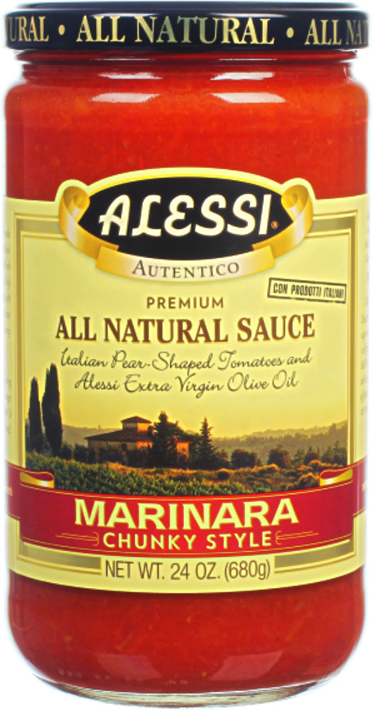 Alessi Marinara Pasta Sauce Chunky Style, 24 Oz