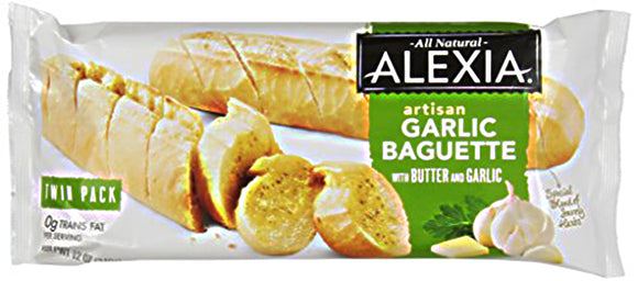 ALEXIA: Garlic Baguette Twin Pack, 12 oz