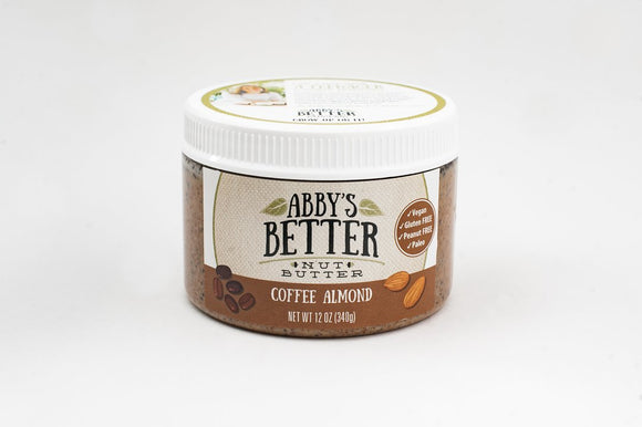 ABBY'S BETTER NUT BUTTER: Coffee Almond, 12 oz