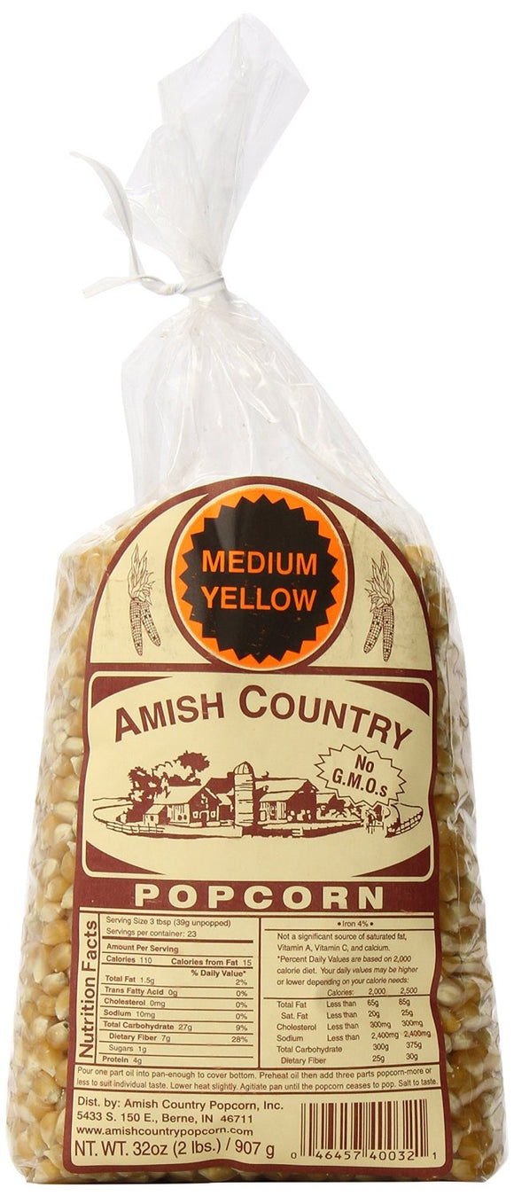 AMISH COUNTRY: Medium Yellow Popcorn, 32 oz