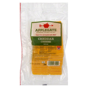 APPLEGATE: Natural Cheddar Cheese Medium, 8 oz