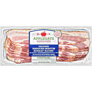 APPLEGATE: Natural Reduced Sodium Sunday Bacon, 8 oz