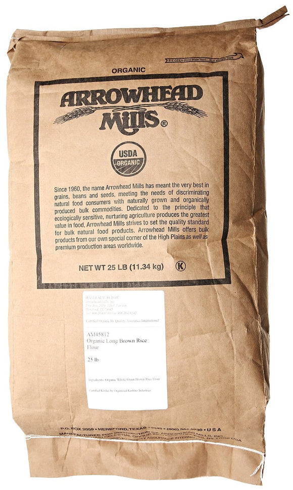 ARROWHEAD MILLS: Organic Brown Rice Flour, 25 lb