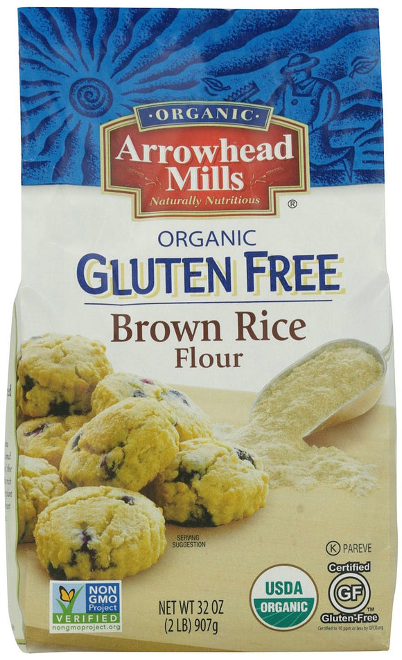 ARROWHEAD MILLS: Organic Gluten Free Brown Rice Flour, 2 lbs