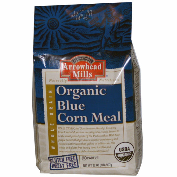 ARROWHEAD MILLS: Organic Gluten Free Blue Corn Meal, 32 oz