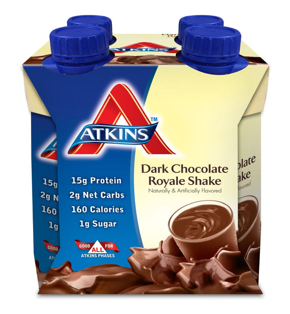 ATKINS: Dark Chocolate Royale Shake 4 count (11 oz each), 44 oz