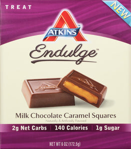 ATKINS NUTRITIONAL: Milk Chocolate Caramel Squares, 6 oz