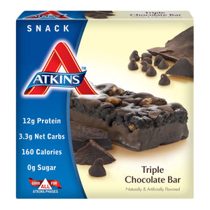 ATKINS NUTRITIONAL: Snack Bar Triple Chocolate (5x1.4oz Bars), 7 Oz