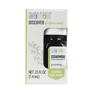 AURA CACIA: Essential Oil Discover Cedarwood, 0.25 fl oz