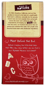 BACK TO NATURE: Organic Alphabet Macaroni and Cheese Dinner White Cheddar, 6 oz
