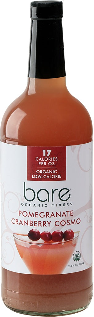 BARE ORGANIC MIXERS: Pomegranate Cranberry Organic Low Calorie, 1 liter