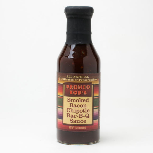 BRONCO BOBS: Smoked Bacon Chipotle BBQ Sauce, 15.25 oz