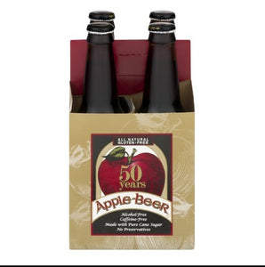 APPLE BEER: Soda All Natural Apple 4 pk, 48 fl oz