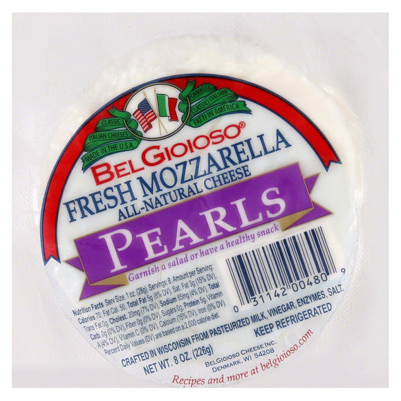 BELGIOIOSO: Fresh Mozzarella Pearl Cheese, 8 Oz