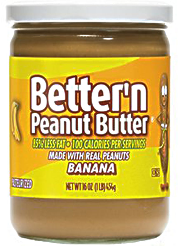 BETTER N PEANUT BUTTER: Creamy Gluten Free Banana, 16 oz