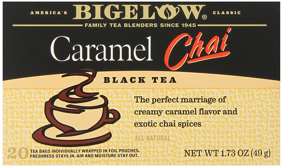 BIGELOW: Caramel Chai Black Tea 20 Tea Bags, 1.73 oz