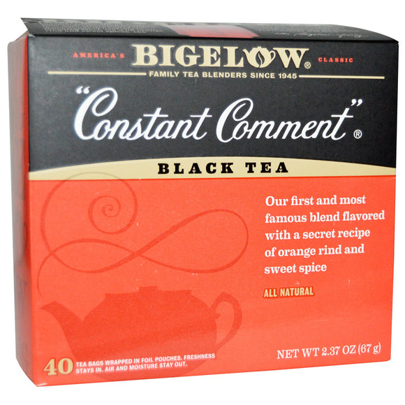 BIGELOW: Constant Comment Black Tea All Natural 40 Tea Bags, 2.37 oz