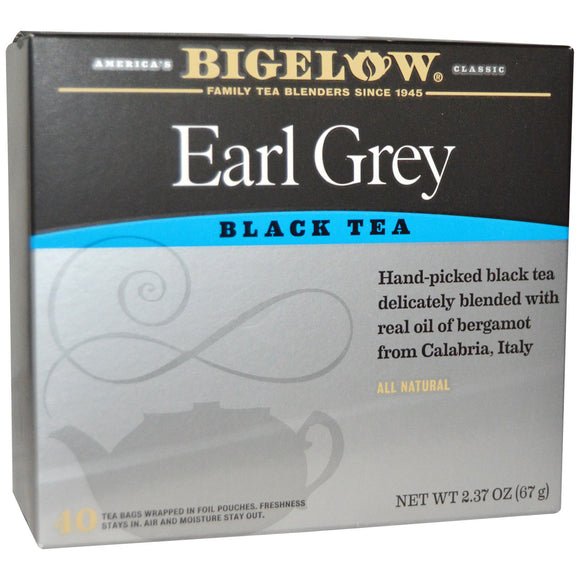 BIGELOW: Earl Grey Black Tea All Natural, 40 Tea Bags, 2.37 oz