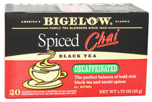 BIGELOW: Black Tea Decaffeinated Spiced Chai, 20 Tea Bags