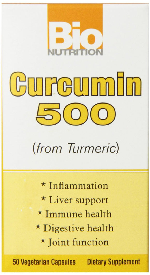 BIO NUTRITION: Curcumin 500 from Turmeric, 50 Vegetarian Capsules