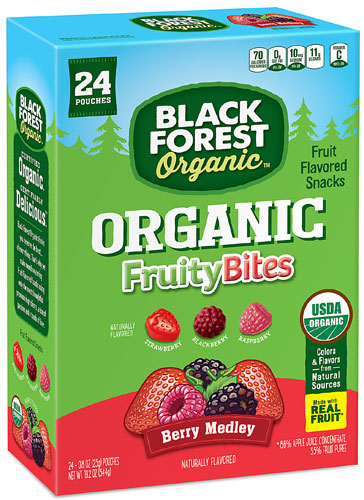 BLACK FOREST: Organic Fruity Bites Fruit Flavored Snacks Berry Medley, 24 pk