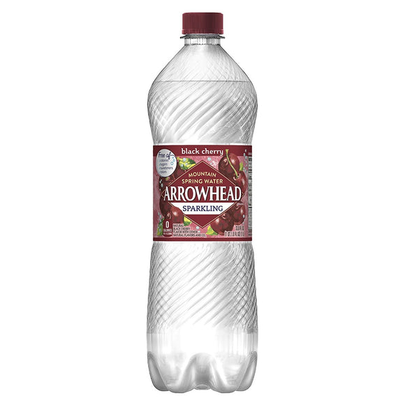ARROWHEAD WATER: Black Cherry Sparkling Water, 1 lt