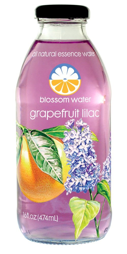 BLOSSOM WATER: All Natural Essence Water Grapefruit Lilac, 16 oz