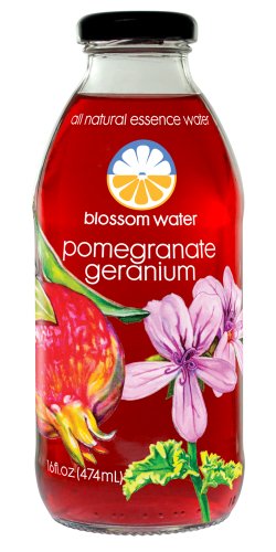 BLOSSOM WATER: All Natural Essence Water Pomegranate Geranium, 16 oz