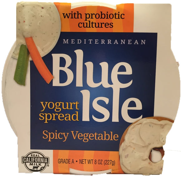BLUE ISLE: Mediterranean Yogurt Spread Spicy Vegetable, 8 oz