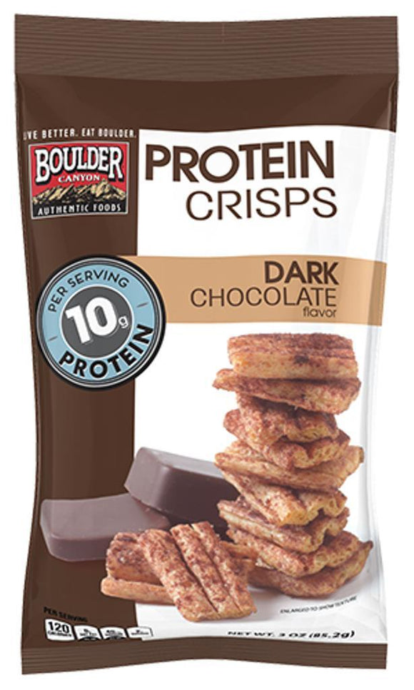 BOULDER CANYON: Protein Crisps Dark Chocolate Flavor, 3 oz