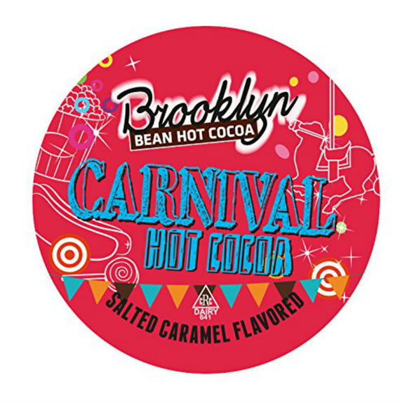BROOKLYN BEAN ROASTERY: Carnival Salted Caramel Hot Cocoa Single Serve Cup, 12 Ct