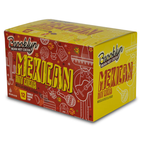 BROOKLYN BEAN ROASTERY: Mexican Spice Flavored Hot Cocoa Single Serve Cup, 12 Ct