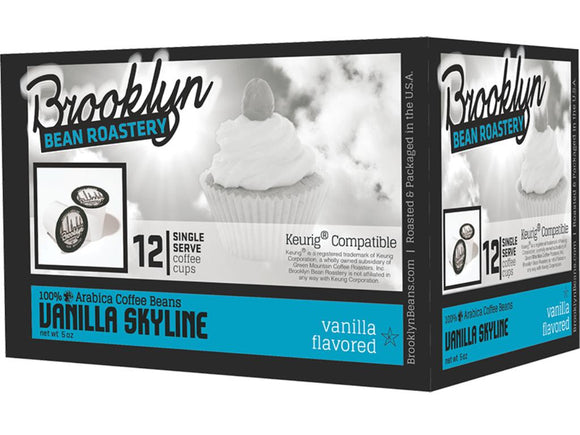 BROOKLYN BEAN ROASTERY: Vanilla Skyline Flavored Coffee, 12 cups