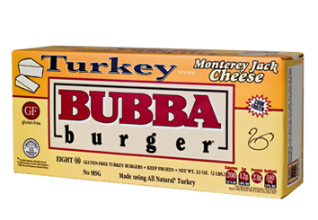 BUBBA BURGER: Turkey Cheese Burger 8 pk, 32 oz