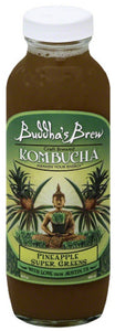 BUDDHA'S BREW: Kombucha Pineapple Super Greens, 16 oz