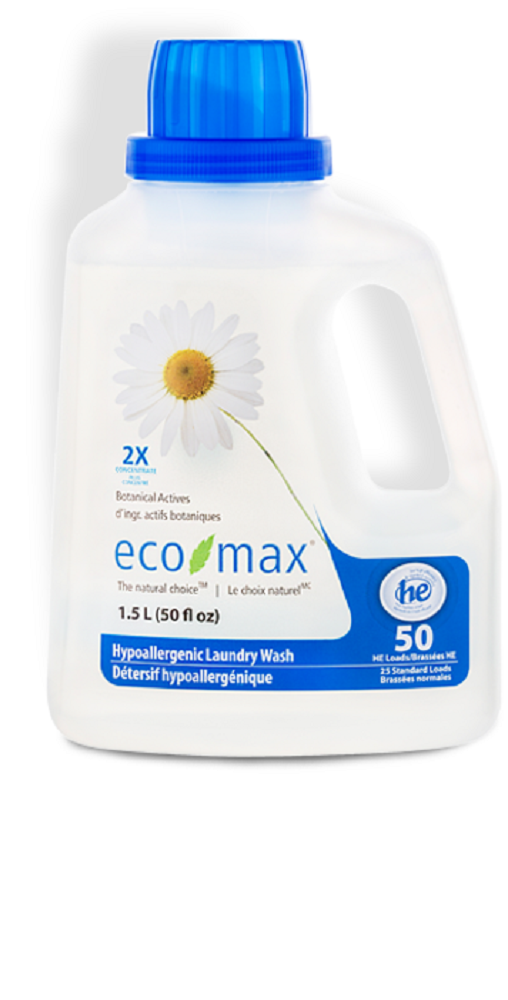 ECO MAX: 2X Hypoallergenic Laundry Wash, 50 oz