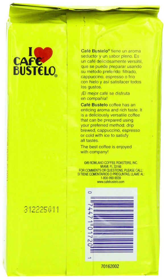 CAFE BUSTELO: Ground Dark Roast Coffee Espresso, 10 Oz