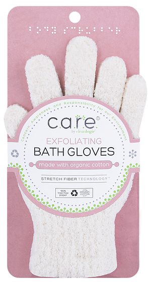 CARE BY CLEANLOGIC: Exfoliating Bath Gloves, 1 Pair