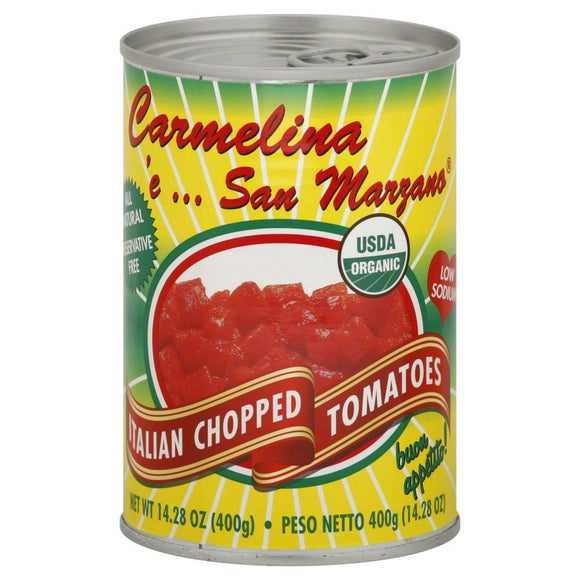 CARMELINA E SAN MARZANO: Organic Italian Chopped Tomatoes in Puree, 14.28 oz