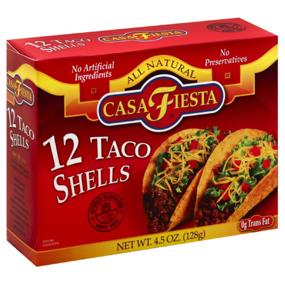 CASA FIESTA: Taco Shells 12 Counts, 4.5 oz