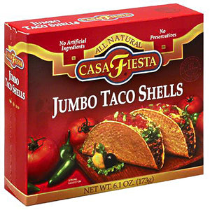 CASA FIESTA: Jumbo Taco Shells, 6.1 oz