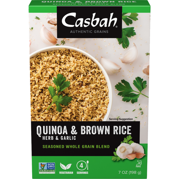 CASBAH: Quiona & Brown Rice Herb & Garlic, 7 oz