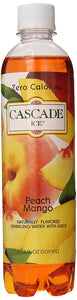 CASCADE ICE: Sparkling Water Peach Mango, 17.2 oz