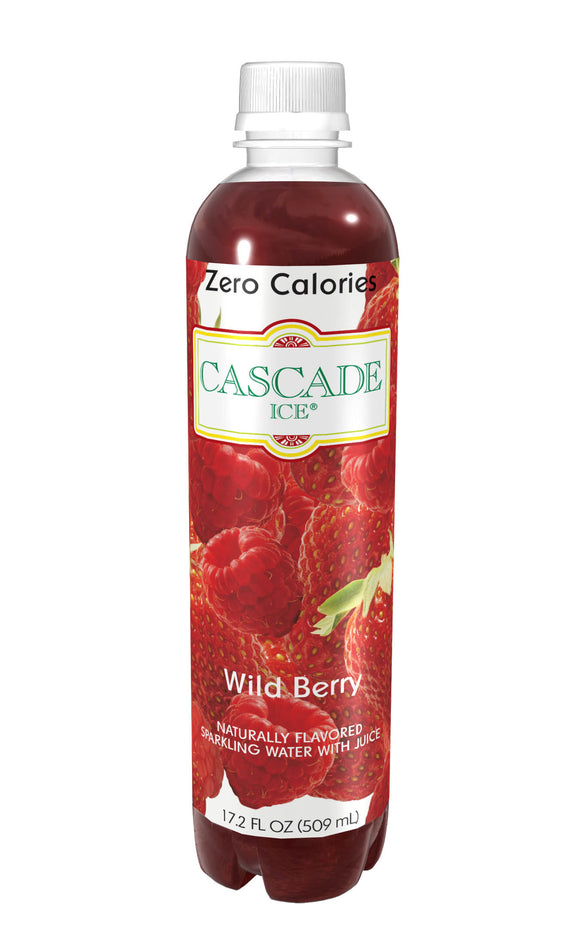 CASCADE ICE: Sparkling Water Wild Berry, 17.2 oz